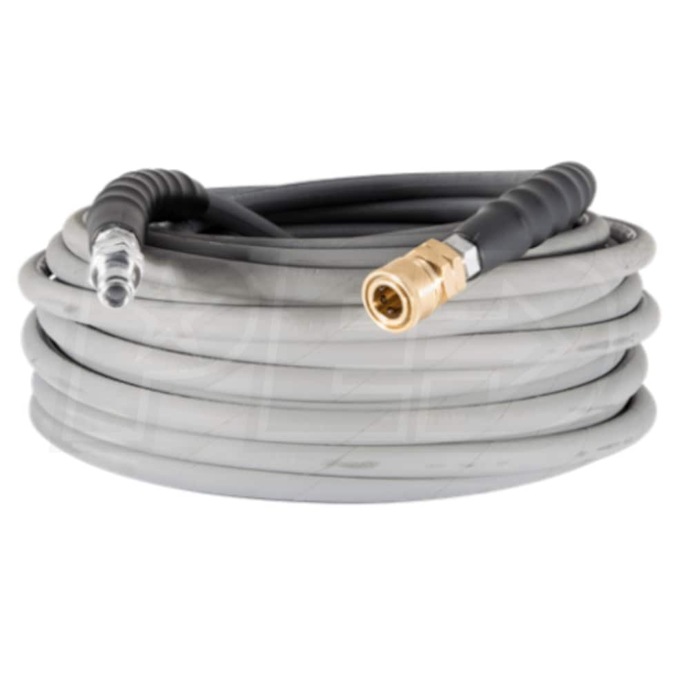 BE 100-Foot (3/8) 4000 PSI Gray Non-Marking High Pressure Hose w/ Quick  Connectors (Hot/Cold Water)