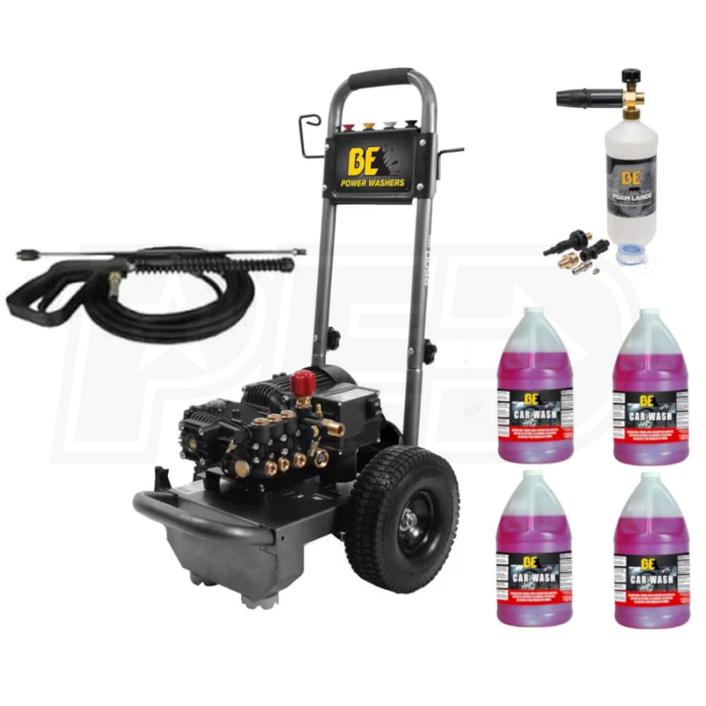 BE B1515EN-DF 1500 PSI Electric - Cold Water DIY Portable Car Wash Pressure Washer  Kit