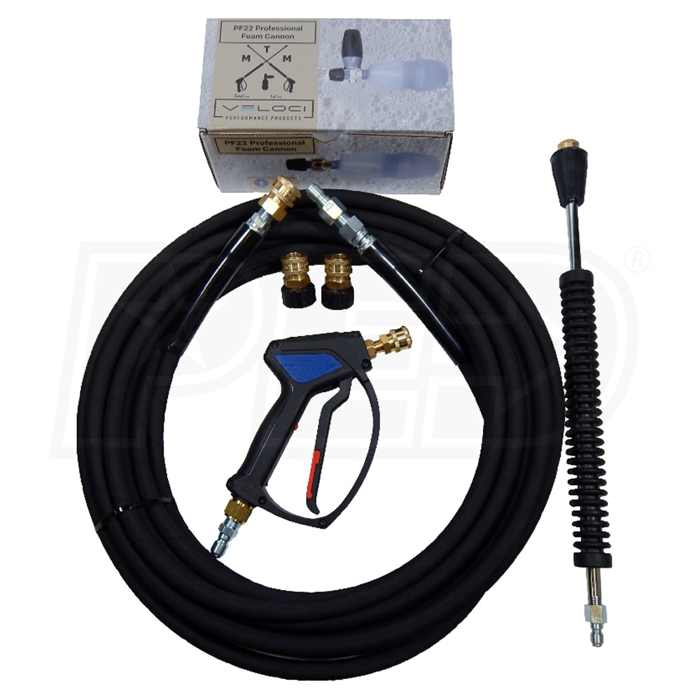 MTM Complete Pressure Washer Upgrade Kit | Hose Reel Hoses Spray Gun and  Foam Cannon