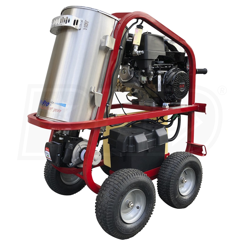 Hot2Go SH Series Professional 4000 PSI (Gas - Hot Water) Pressure Washer w/  AR Pump & Honda GX390 Electric Start Engine & Steam