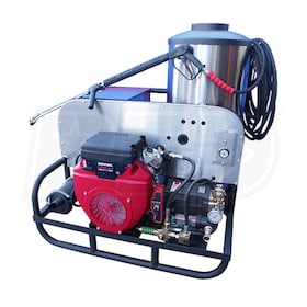 View Cam Spray Professional 4000 PSI (Gas - Hot Water) Belt-Drive Skid Pressure Washer w/ Generator, Udor Pump & Electric Start Honda Engine