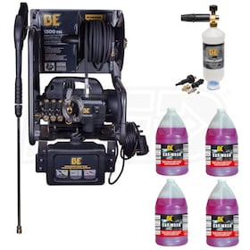 BE B1515EN-DF 1500 PSI Electric - Cold Water DIY Portable Car Wash Pressure Washer  Kit