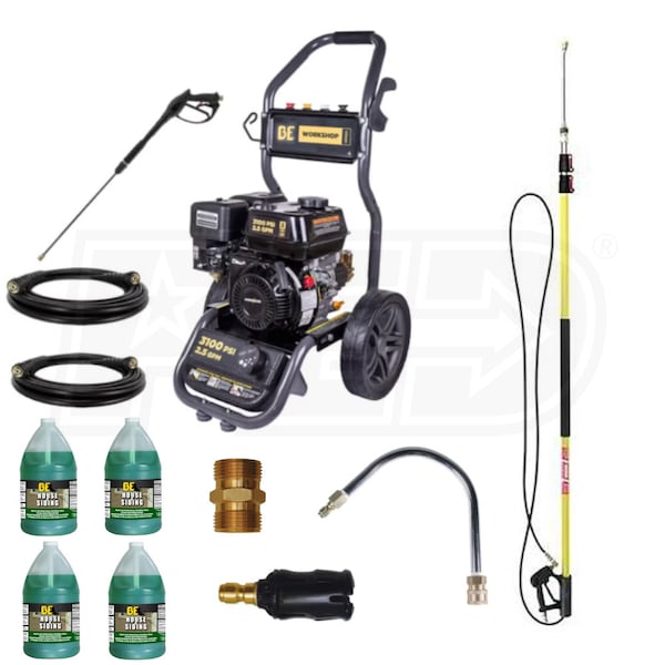 BE 1500 PSI (Electric - Cold Water) DIY Portable Car Wash Pressure Washer  Kit