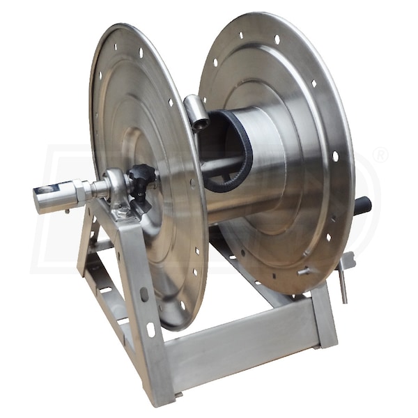 General Pump DHRA50300SS 3/8 x 300' 5000 PSI Stainless Steel A-Frame Pressure Washer Hose Reel
